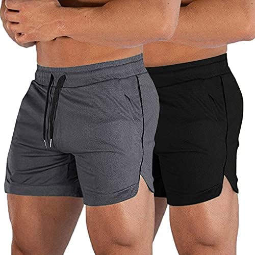 Everworth Men's Athletic Shorts Gym Gym Treino curto shorts casuais que executam bodybuilding de 5 polegadas de