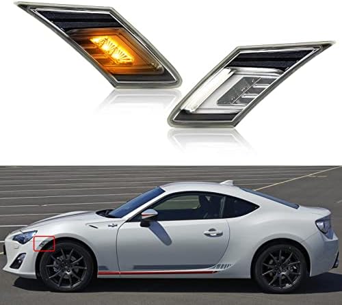 R&F Auto 2pcs Luzes do marcador lateral de LED branco / âmbar para 2013-2020 FR-S 86 / GT86 BRZ