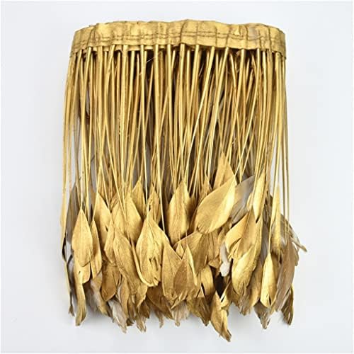 Eyhlkm 2yards de penas douradas plumas de penas fita na fita adesiva de plumas de decoração decoração de acessórios