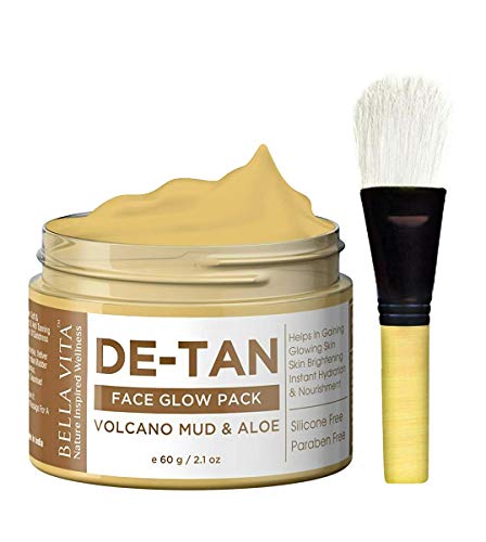 Bella Vita Organic de Tan Remoção Face Pack para justiça, clareamento, aperto na pele, brilho e sol