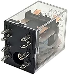 Interface do relé intermediário de relé intermediário 5pcs 5pcs com bobina de LED DPDT 8/11/14 pinos AC 110V 220V DC 12V 24V