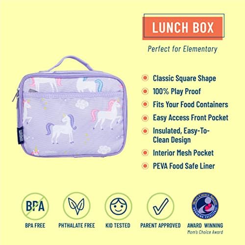 Wildkin Kids Lanch Box Bag pacote com tapete de soneca de vinil