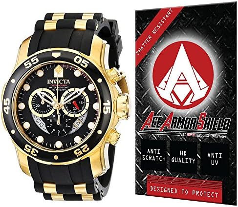 Ace Armour Shield Shatter Resister Screen Protector para o relógio de cronógrafo do Diver Diver da Invicta