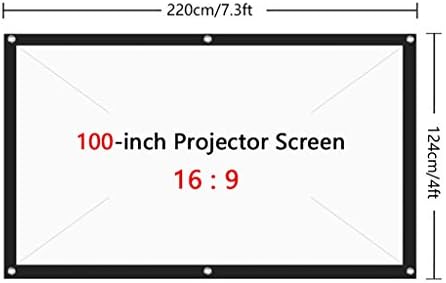 ZYZMH 16: 9 Full HD Projector Screen Cinema em casa 60/72/84/100/120/150 Tela do projetor KTV externo