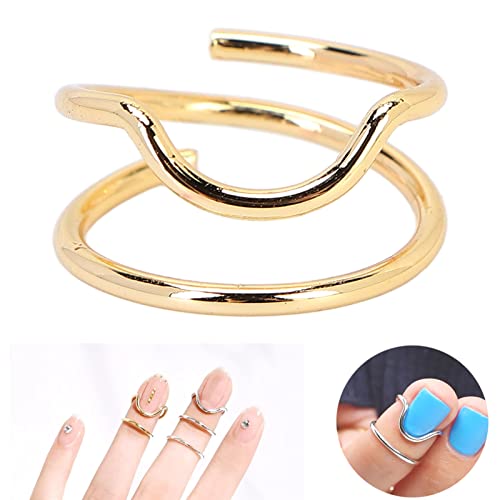 Anel de unhas femininas, anel de unha decorativo anéis de jóias anel de unhas Anel de arte usando acessórios