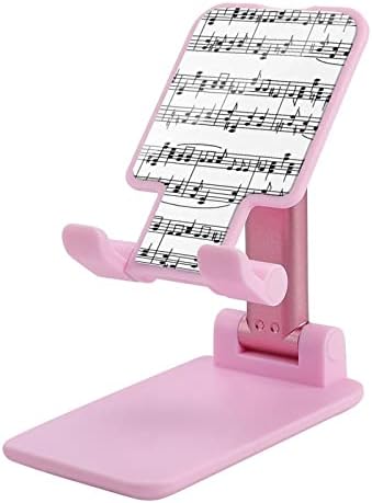 Music Stave Notes Celular dobrável Stand Stand Ajuste Titular Montante para Home Offt Desktop Rosa-estilo