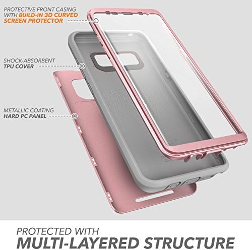 Galaxy Note 8 Case, Clayco [série HERA] Case robusta de corpo inteiro com protetor de tela embutido para Samsung Galaxy Note 8