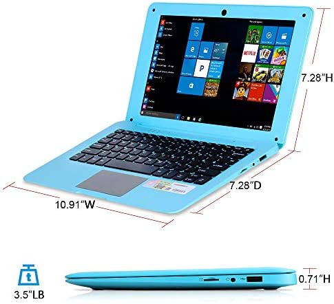 Laptop Windows 10 10,1 polegadas notebook Quad Core Slim e Lightweight Mini NetBook Computer com Netflix YouTube