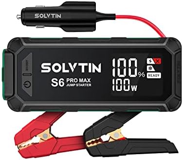 Solvtin S6 Pro Max Battery Jump Starter Bundle com cabo de salto