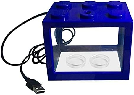Renslat USB Mini Aquarium Fish Tank com lâmpada LED Light Light Home Office Desktop Tea Table Decoration
