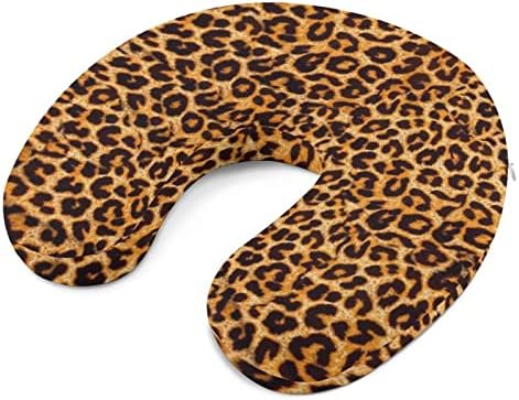 Animal Leopard Print Pillow Memory Memory Travel Pillow Pillow U Shaped para Suporte do pescoço da cabeça