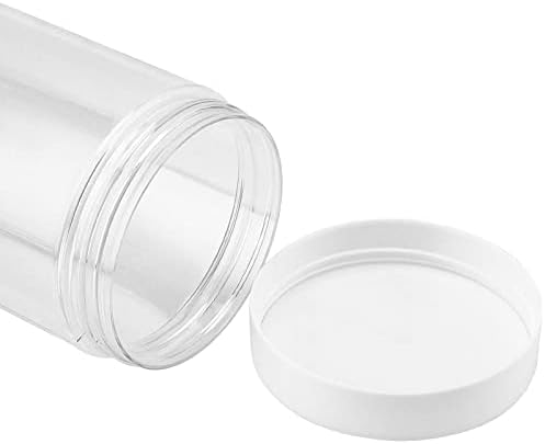 Taicheut 12 PCs 16,7 oz frascos de plástico vazios com tampas, frascos de pedreiro de plástico transparente