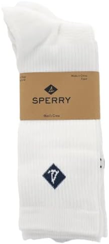 Sperry Men's Repreve Comfort Sneaker Socks-3 Par Pack Helcled Pack Pack Douco e Wicking de umidade