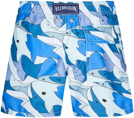 Vilebrequin Boys Swort Shorts Tubarão por toda parte ao redor