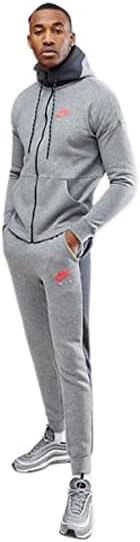 Nike Air Sweatsuit NSW Terno de jogo encapuzado Full Fleece Tracksuit 861628 091 NOVO