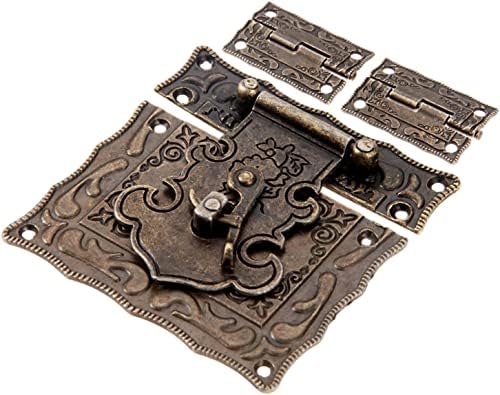 Koaius deita pequena 2pcs Antigo armário de bronze de dobradiça kit de hardware de móveis antiquado