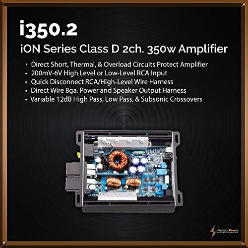 Power de precisão i350.2 Série de íons PPI 350 Watts Classe D amplificador de 2 canais