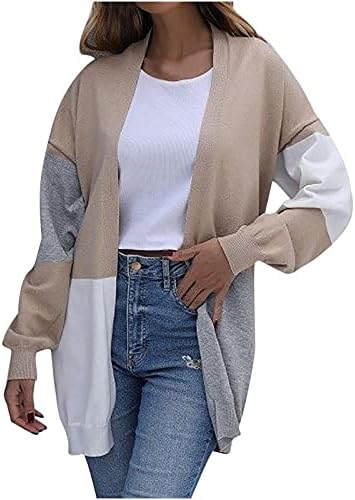 Blusa de malha feminina suéter colorido suéter de comprimento médio de comprimento costure