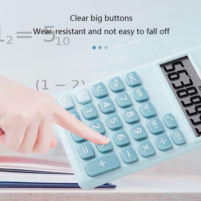 Sdfgh Cartoon Mini Calculadora Creative Candy Color Pequena Calculadora Portátil Aprendizagem Escritório Dual Power Silicone Button Calculadora (cor: D, tamanho