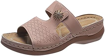 Sapatos ortopédicos para sandálias femininas, dedo do pé aberto em chinelos para mulheres praia praia de verão