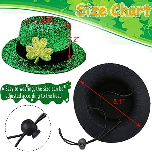 2 pacote de pacote St. Patrick Costume Dog Bandana Collar e Pet Top Hat Hat Green Dog Bow Bow Tux Roupas