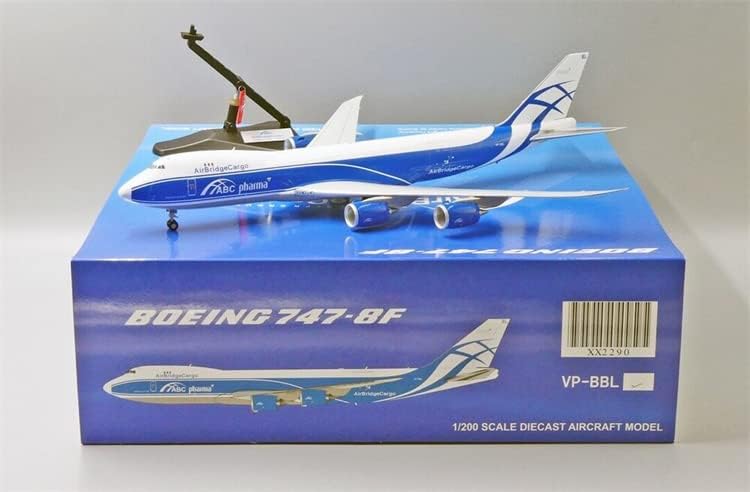 JC Wings Air Bridge Cargo para Boeing 747-8f Título farmacêutico VP-BBL com Stand Limited Edition 1/200 Diecast