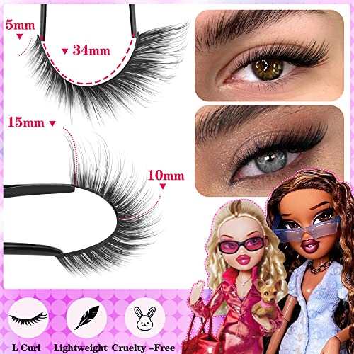 2 pacote: New Fox Angel Wing Lashes + Cat Eye Pack
