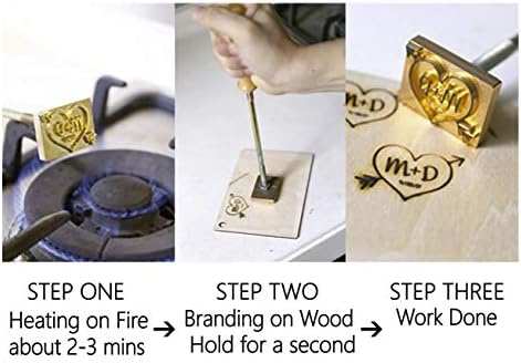 Ferro de marca artesanal personalizada, carimbo de calor de logotipo personalizado com alça, branding
