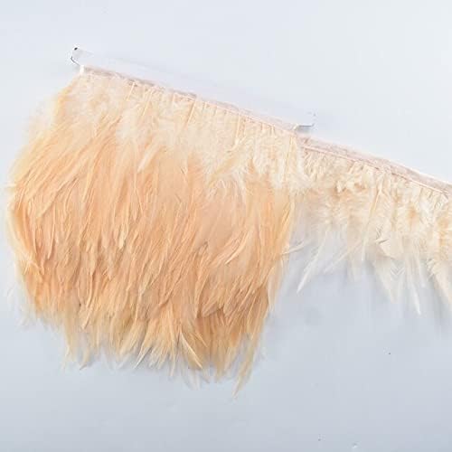 Pumcraft Jóias Diy 1 metros/lotes Fenos de sela Feathers TRAVER FRINGE 4-6 Borgonha Borgooster Feathers Costuras