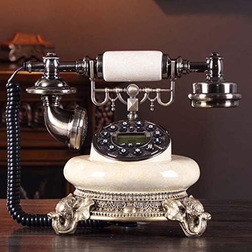 Qdid antiquado moda retro clássica telefone fixo linear com push button home wire wire telefone com flash re-dial