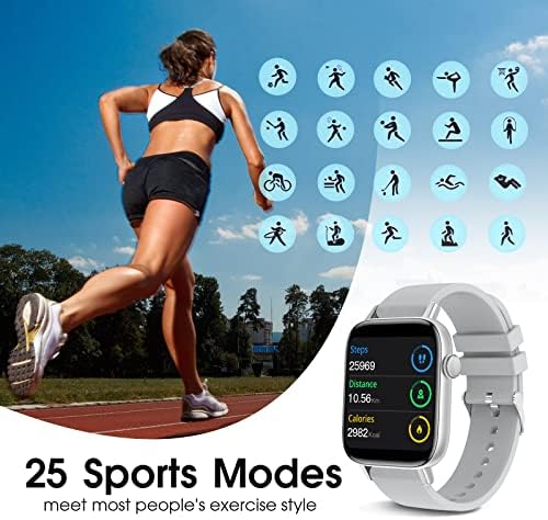 1.9 '' Smart Watch Resposta Faça CHAMADA Smartwatch Rastreador de fitness para Android Phones,