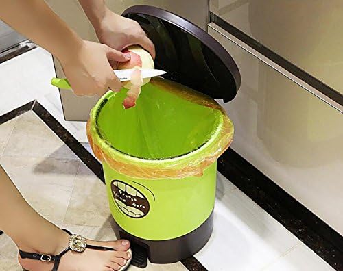 XZRWYB PEDAL BINS PLÁSTICA CRIGATIVA PLÁSTICA com lata de lixo de capa Para a sala de estar da cozinha do banheiro