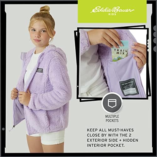 Jaqueta infantil de Eddie Bauer - 2 pacote Ultra Soft Sherpa Fleece Hoodie Sorto para meninos e meninas
