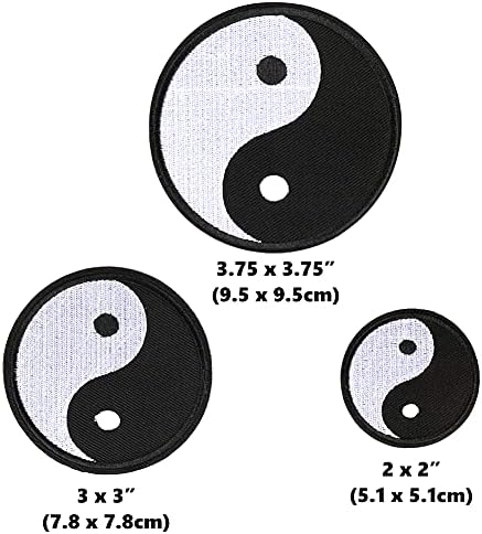 Locomo Conjunto 3 Tai chi yin yang ferro em patch costurar em remendo bordado bordado bordado chinês kung