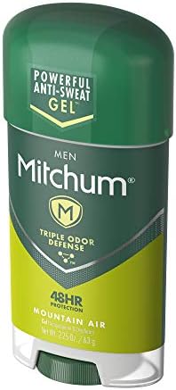 Mitchum Clear Gel Antiperspirante e desodorante para homens, Mountain Air - 3,4 oz