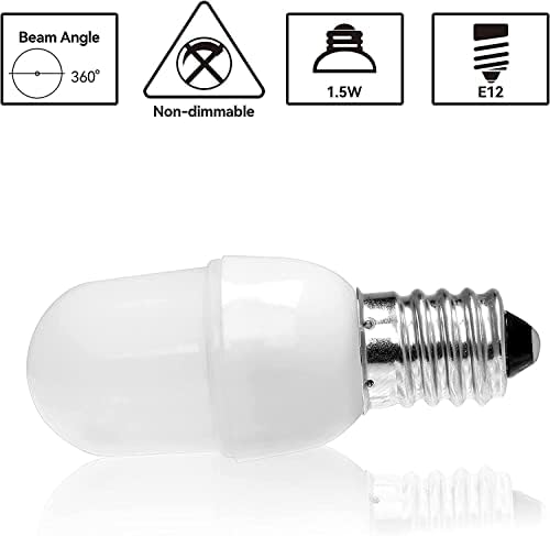 Lâmpada noturna de LED pequena de anivona c7 s6, lâmpada LED de 1,5 W E12, led de 3000k branca e macia/quente,