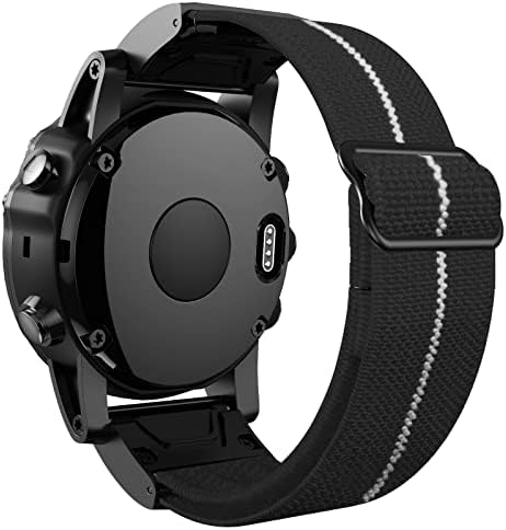 Bneguv 26mm Liberação rápida Nylon Loop Elastic Watch Band Strap para Garmin Fenix ​​6x 6 Pro Fenix ​​5x 5 mais 3HR Tactix delta mk2 Smart Watch