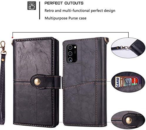 Harsel Samsung Note 20 Caso da carteira para mulheres/homens, Flip Case Folio Livro Capa Burse com suporte