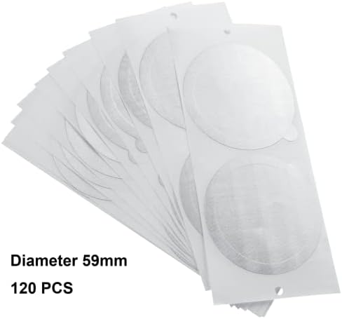 120pcs espresso vedações de folha de expresso 59 mm, folhas de folha de alumínio Homaisson Sampões compatíveis