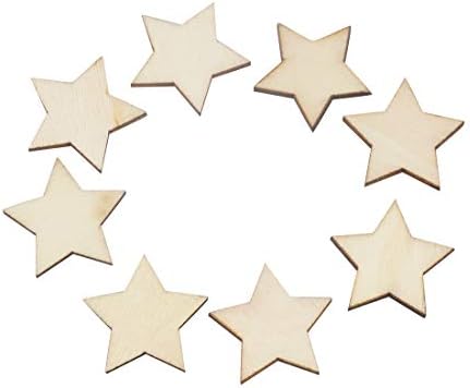 AllinOne Star Star forma de madeira enfeites de madeira enfeites de madeira ornamentos para casamento