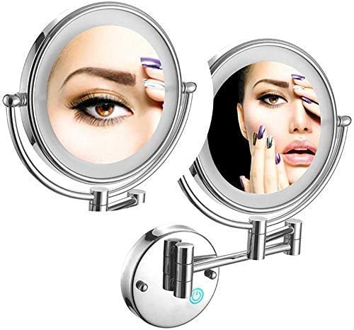 Deleto Makeup espelho montado na parede, espelho de maquiagem do banheiro 8 360 rotação perfeita para vestiários