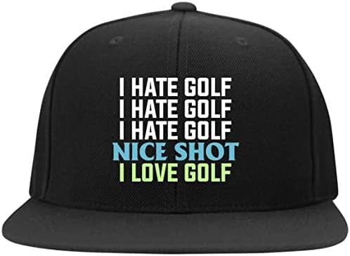 Eu odeio golfe eu odeio golfe nice -shot eu amo golfe golfe tard bap - chapéu snapback - chapéu de amante