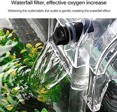 Aquário Tanque de peixes mini cachoeira pendurada no filtro de água da bomba de oxigênio externo