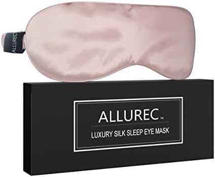 Allurec ™ Luxo puro Máscara para os olhos do sono de seda de amoreira. Top Grade 6A 22 Momme Long