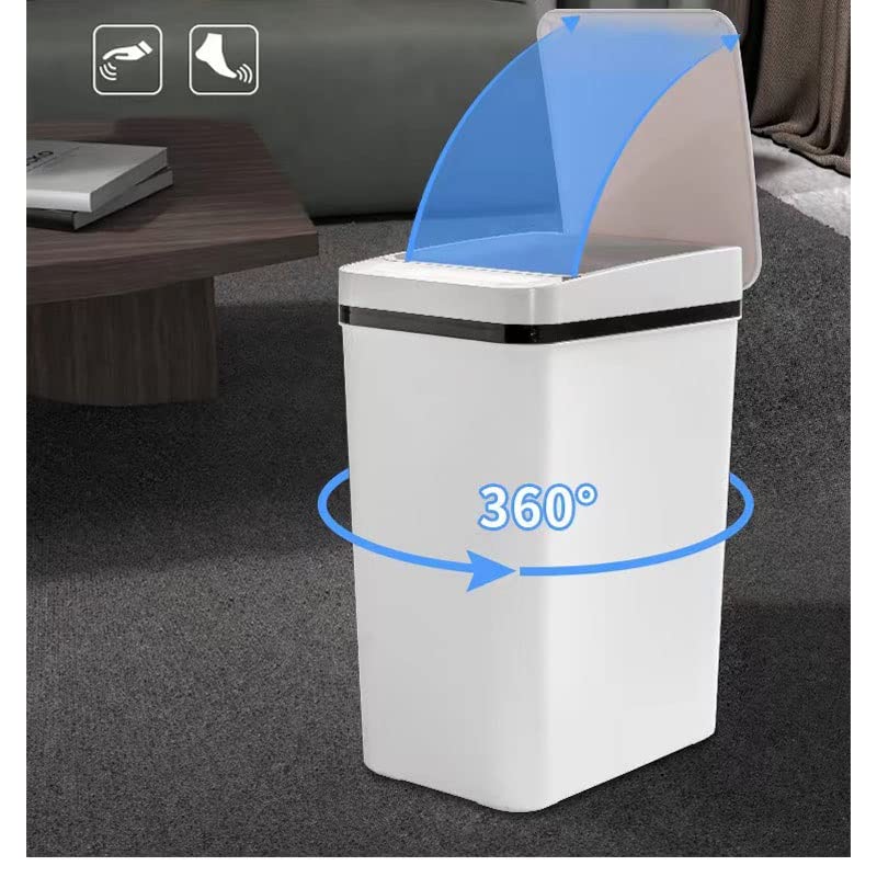 Lata de lixo inteligente bkdfd para banheiro cozinha automática caseira de lixo de lixo à prova d'água caixas de lixo