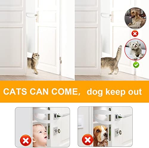 2pcs Titular da porta de gato trava, trava de suporte de porta de gato para manter o cachorro de fora,
