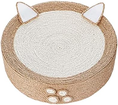 Ｋｌｋｃｍｓ Cato de gato Cama de sisal redonda tapete para gatos moer pateiras