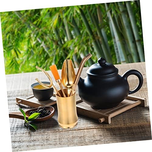 CIIEEO 5PCS Acessórios de chá Acessórios japoneses Limpeza de pincel de limpeza Ferramentas de compasso de chá clipe kung fu conjunto de chá acessórios bartender kit kit de chá acessórios