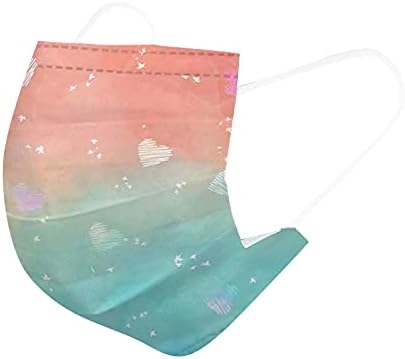 10 pacotes gradiente de arco-íris adulto PRESTIDO DISPOSIXÍVEL FACE_MASK, design de Muti-Color