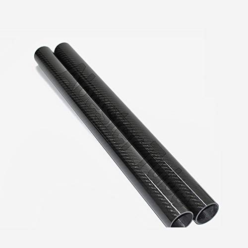 Tubos de fibra de carbono ABESTER 48mm x 44mm x 1000mm - 3k Roll embrulhado de fibra de carbono superfície